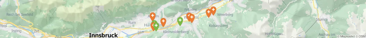 Kartenansicht für Apotheken-Notdienste in der Nähe von Volders (Innsbruck  (Land), Tirol)